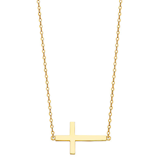 14k Yellow Gold Crucifix Necklace